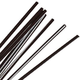 5-1/4&quot; Brown Plastic Cocktail Straws/Stirrers Unwrapped