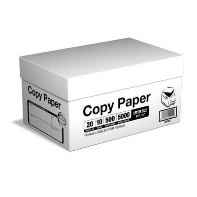 8-1/2&quot;x11&quot; 20# 92 Bright White Copy Paper (5,000/cs)