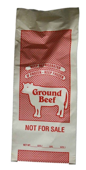 2# Ground Beef Bags Printed &quot;NOT FOR SALE&quot;