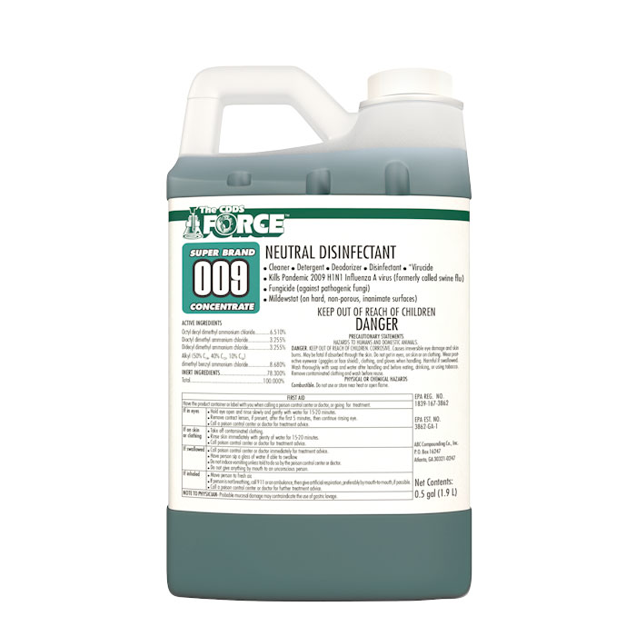 009 Neutral Disinfectant DILUTION CONTROL (4, 1/2 gal)