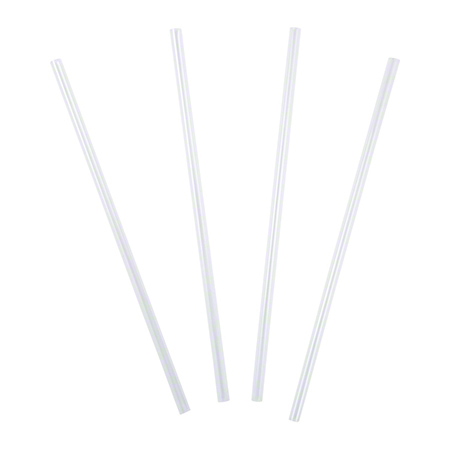 7.75&quot; Clear Jumbo Straw, 
Unwrapped (24/500)