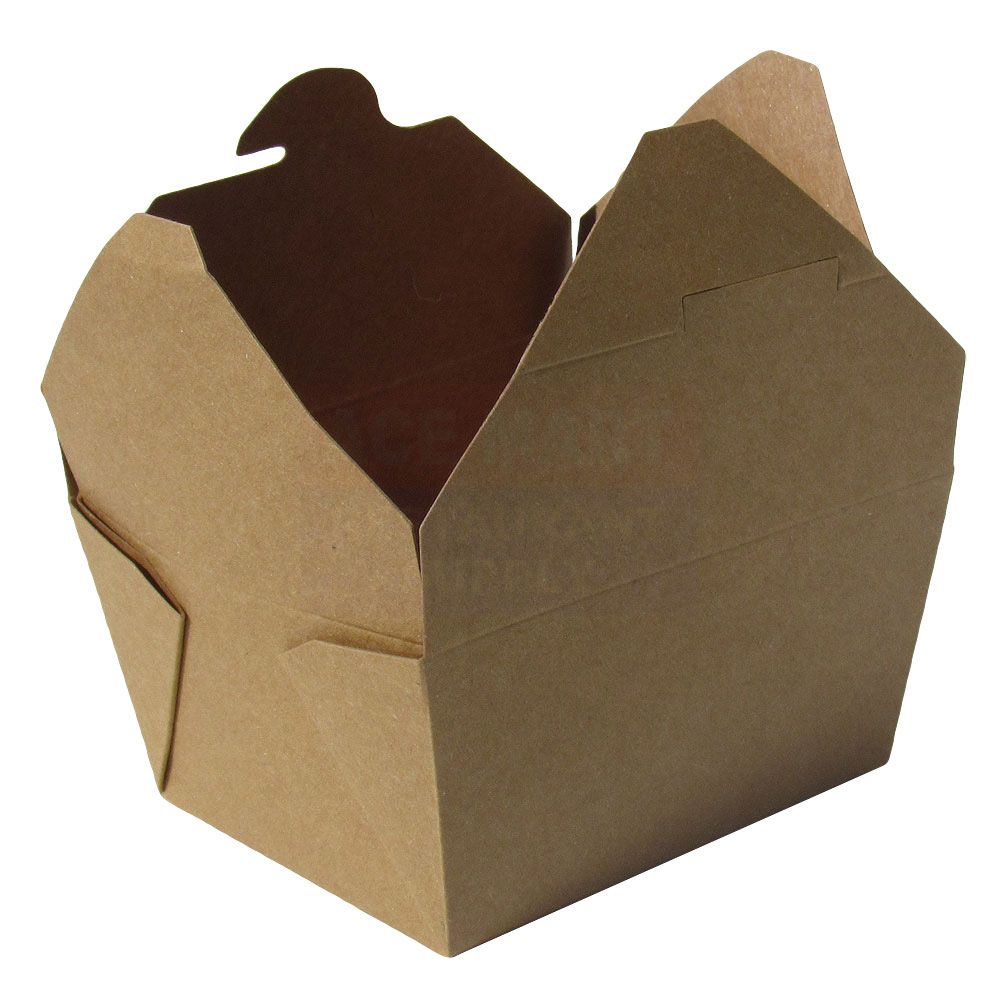 #1 Kraft Folded Takeout Box 4 3/8&quot;x3 1/2&quot;x 2 1/2&quot; (9/50)