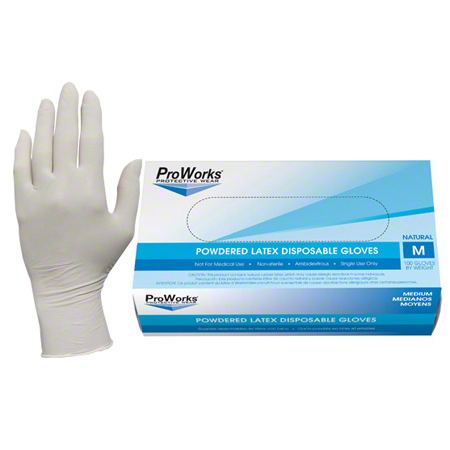 MED ProWorks Latex Powdered  Disposable Gloves (GL-L105P)