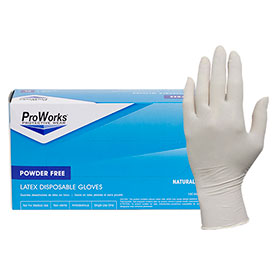LARGE ProWorks Latex  Powder-Free Disposable Gloves 