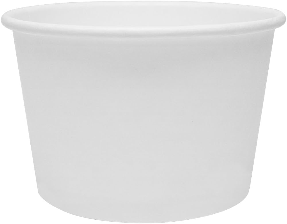 16oz Double Poly Paper
Cold/Hot Food Containers,
White (1000/Case)