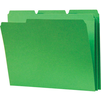 File Folder Green 1/3 Cut Letter (100/bx)