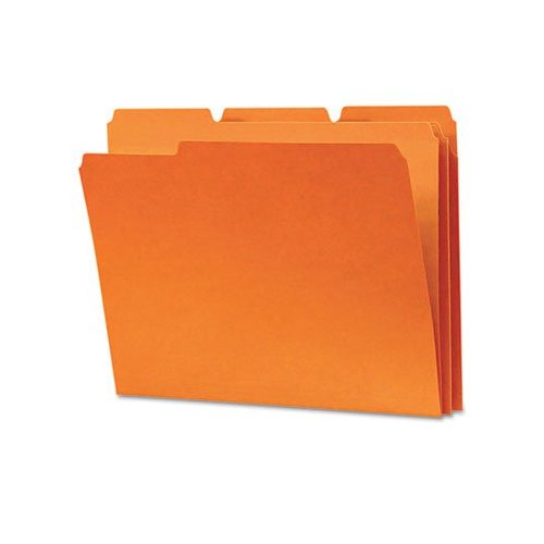 File Folder Orange 1/3 Cut Letter (100/bx)