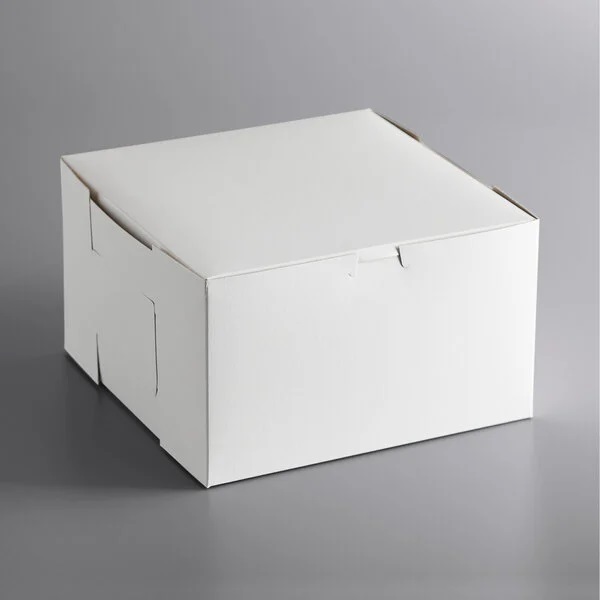 10&quot;x10&quot;x6&quot;, White Bakery Box  (100 pack)
