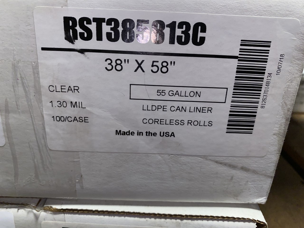 38&quot;x 58&quot; 1.30mil Clear Lin-L 55-60 Gl (5/20)