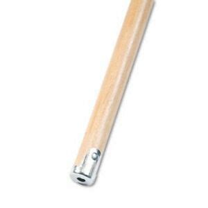Industrial Flat Wood Handle, 54&quot; (for screw on mops)