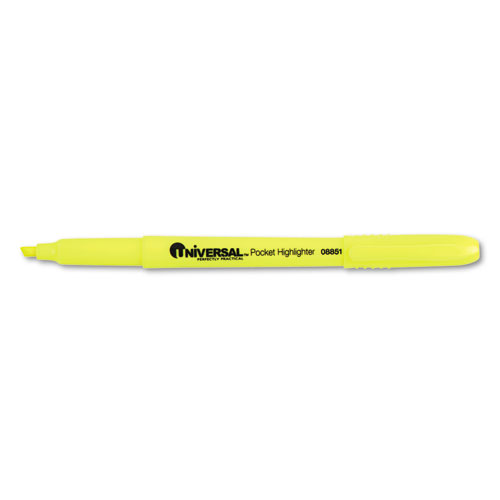 Pocket Highlighters Yellow Chisel Tip (12/pk)