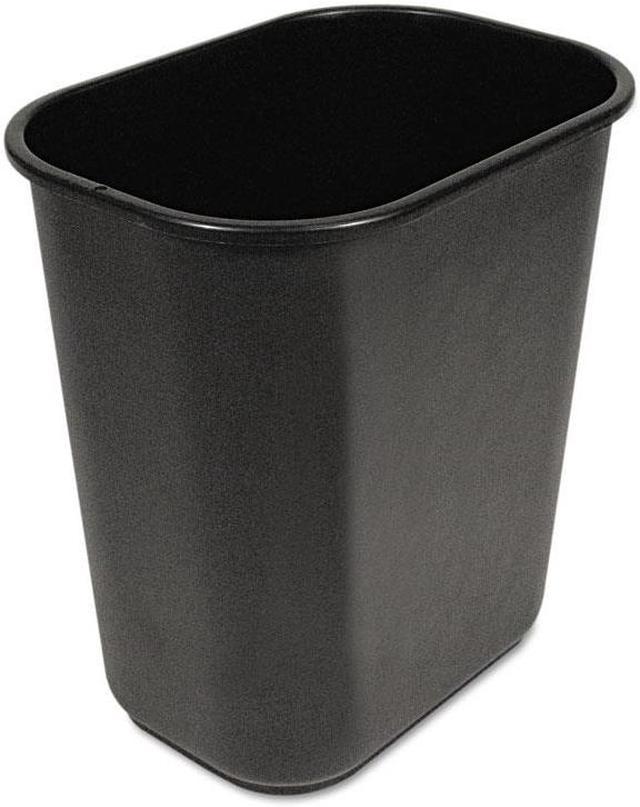 Soft-Sided Wastebasket, 41qt,
Plastic, Black